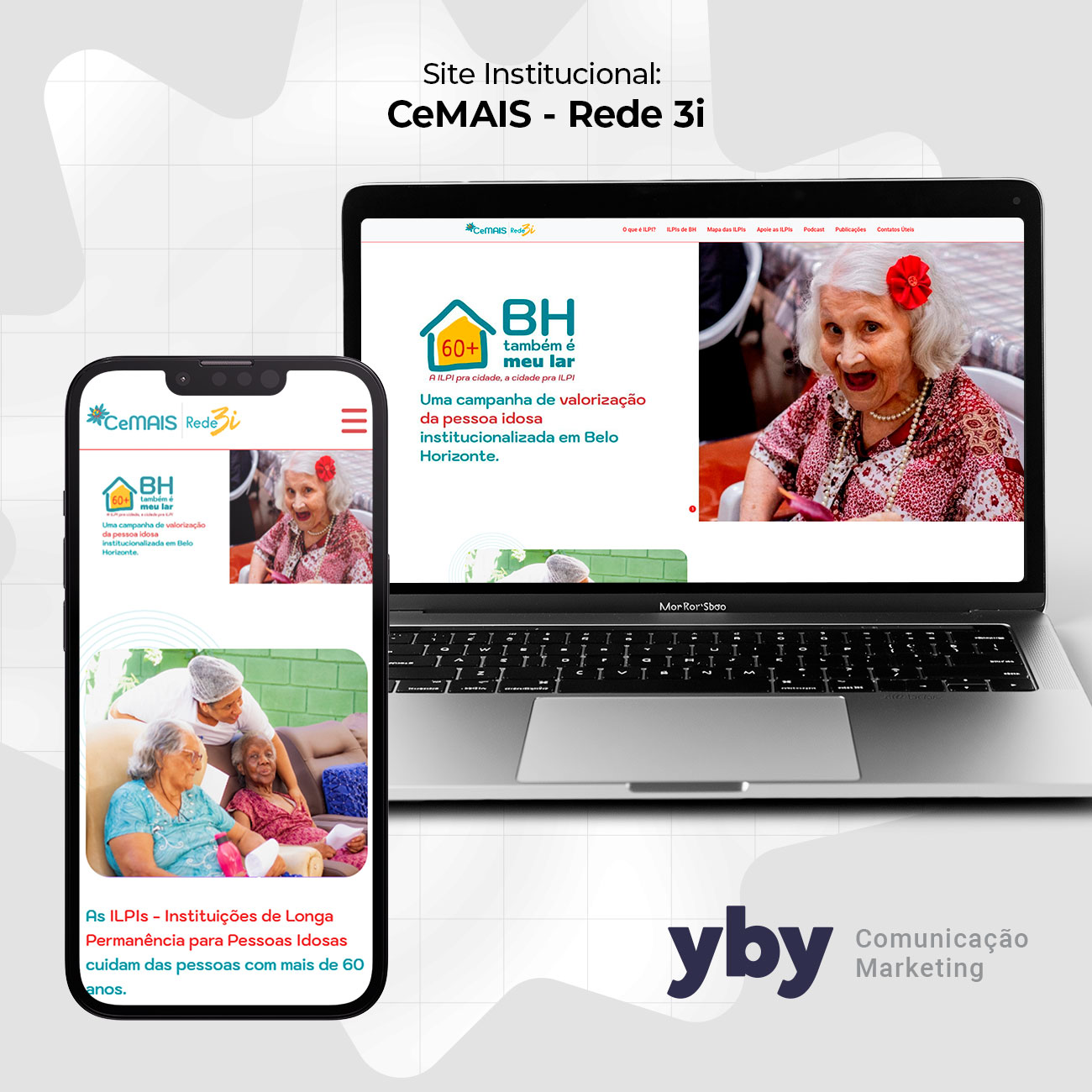Site Cemais Rede 3i em notebook e celular
