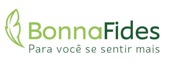 Logo da BonnaFides com o slogan “Para você se sentir mais”